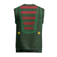 Christmas Elf Costume Christmas Knitted V-Neck Vest Santa’s Little Helper Outfit - Wonder Print Shop