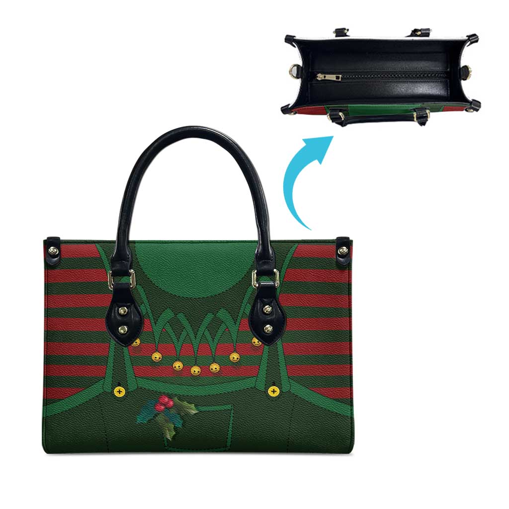 Christmas Elf Costume Leather Bag Santa’s Little Helper Outfit - Wonder Print Shop