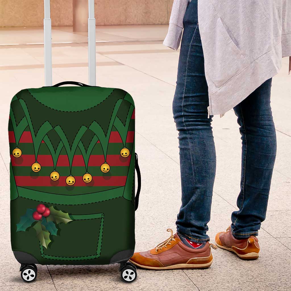 Christmas Elf Costume Luggage Cover Santa’s Little Helper Outfit - Wonder Print Shop