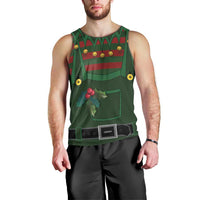 Christmas Elf Costume Men Tank Top Santa’s Little Helper Outfit - Wonder Print Shop