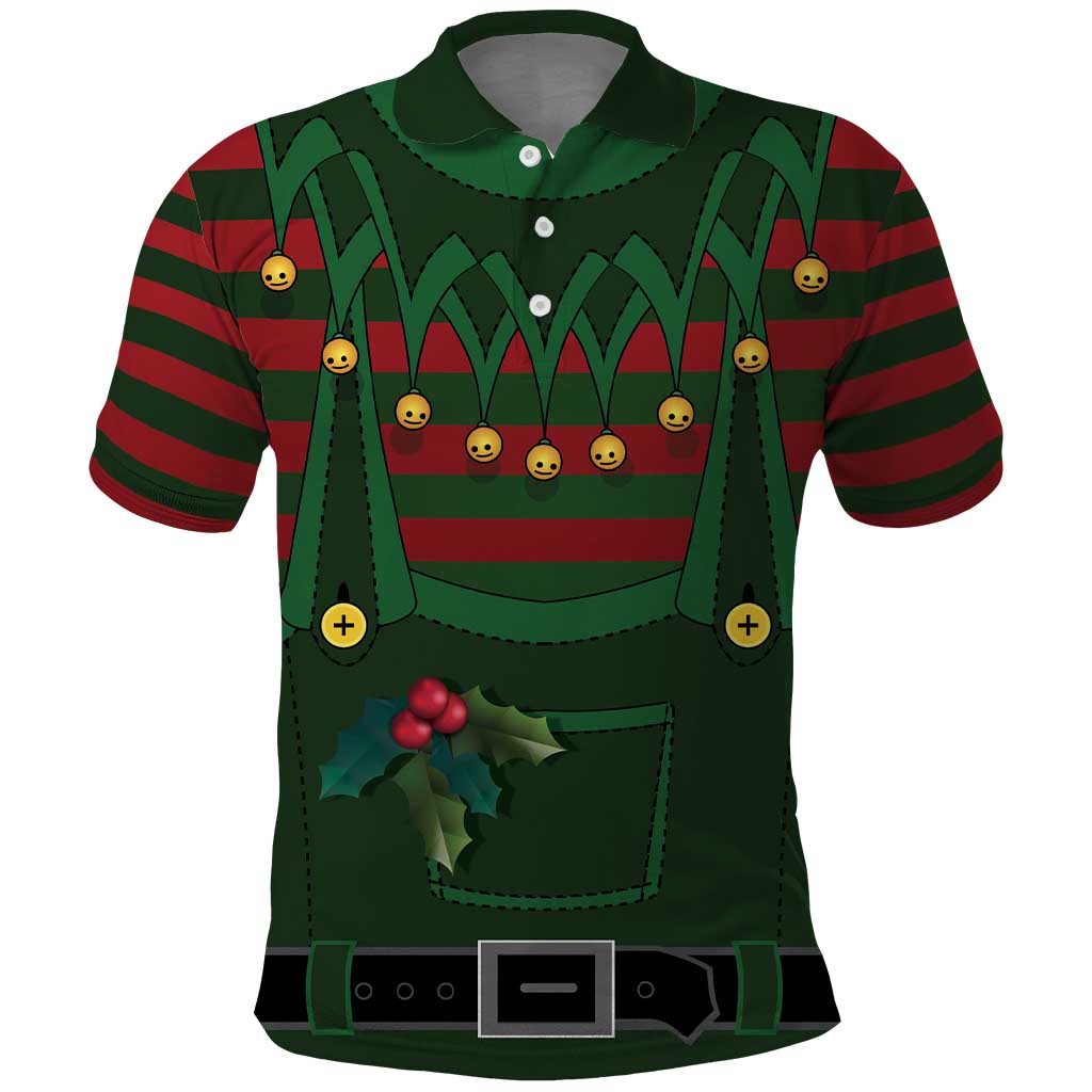 Christmas Elf Costume Polo Shirt Santa’s Little Helper Outfit - Wonder Print Shop