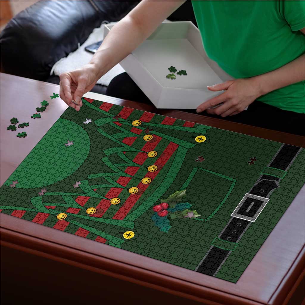 Christmas Elf Costume Puzzle Santa’s Little Helper Outfit - Wonder Print Shop