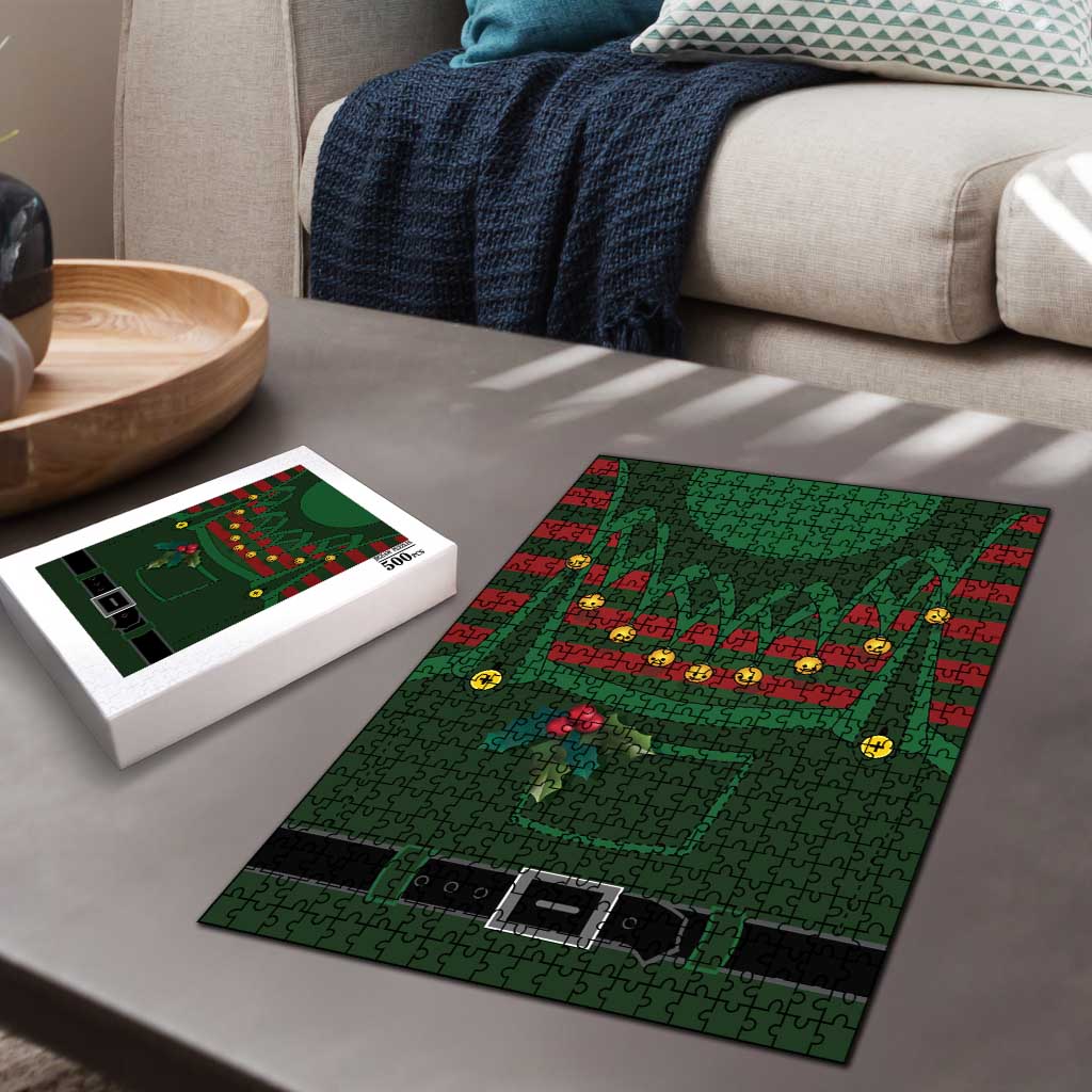 Christmas Elf Costume Puzzle Santa’s Little Helper Outfit - Wonder Print Shop