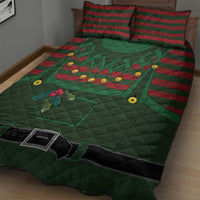 Christmas Elf Costume Quilt Bed Set Santa’s Little Helper Outfit - Wonder Print Shop