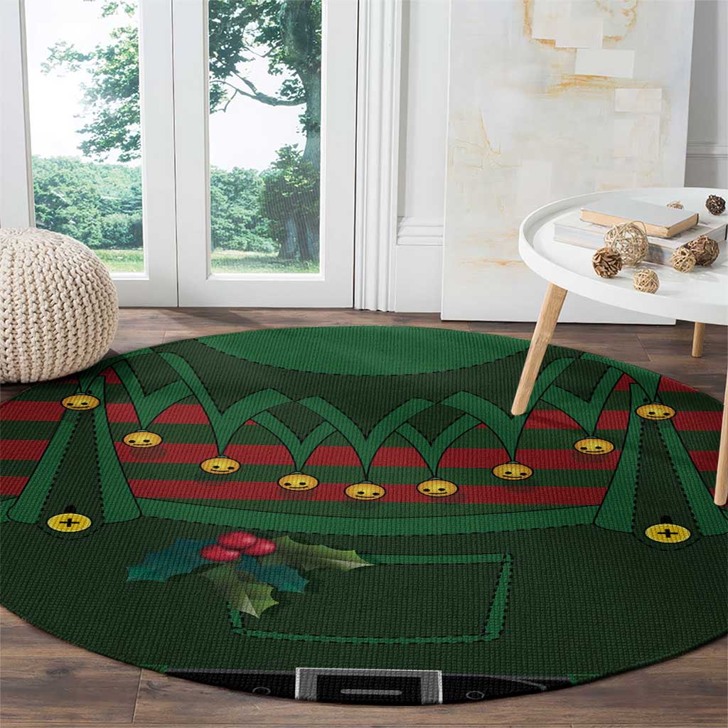 Christmas Elf Costume Round Carpet Santa’s Little Helper Outfit - Wonder Print Shop