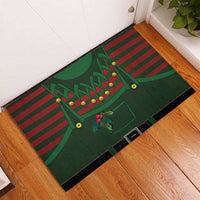 Christmas Elf Costume Rubber Doormat Santa’s Little Helper Outfit - Wonder Print Shop