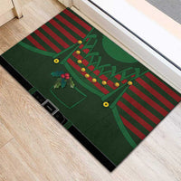 Christmas Elf Costume Rubber Doormat Santa’s Little Helper Outfit - Wonder Print Shop