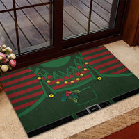 Christmas Elf Costume Rubber Doormat Santa’s Little Helper Outfit - Wonder Print Shop