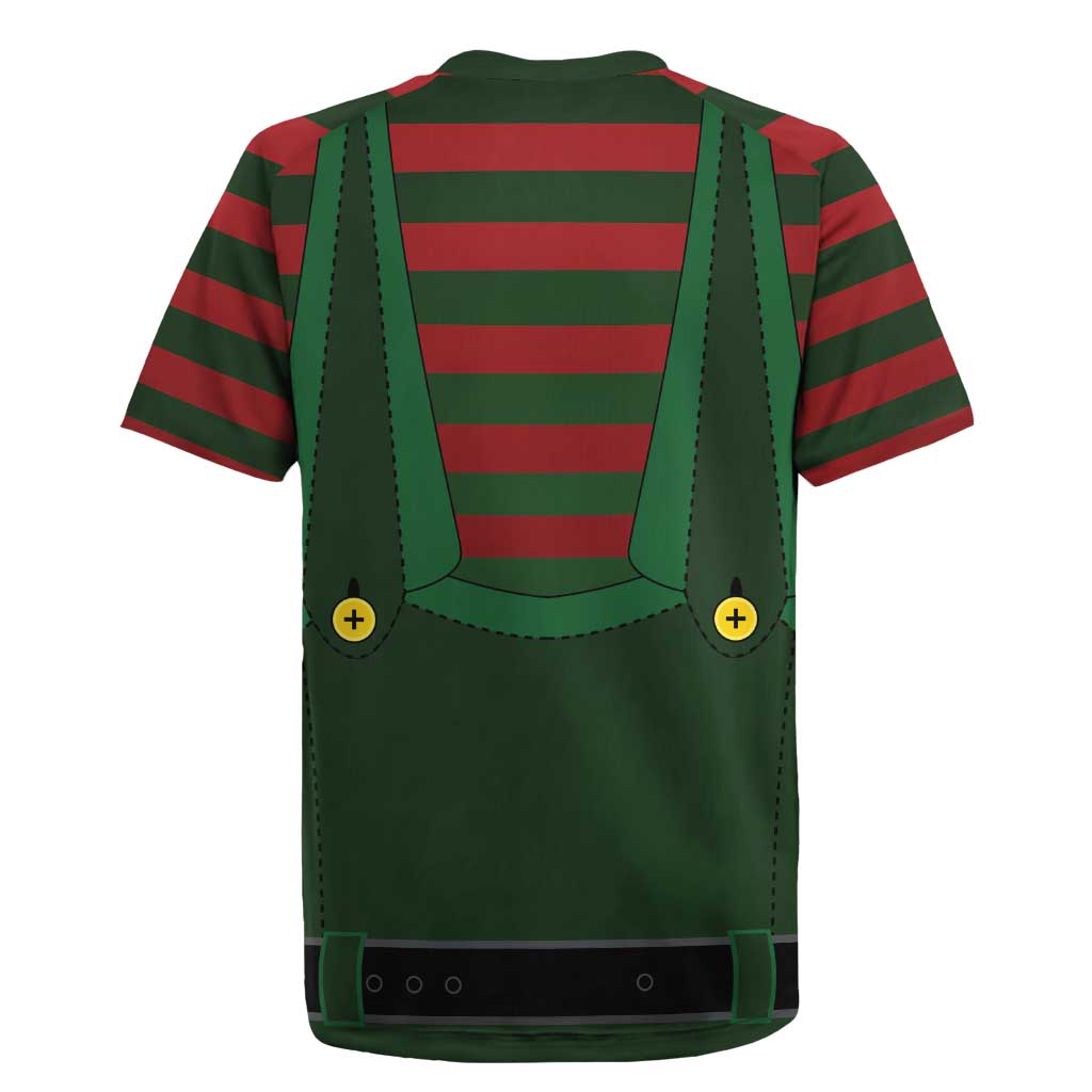 Christmas Elf Costume Rugby Jersey Santa’s Little Helper Outfit - Wonder Print Shop
