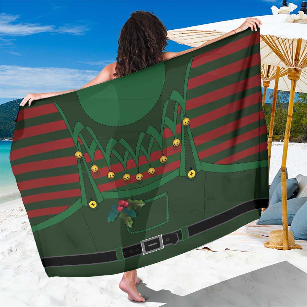 Christmas Elf Costume Sarong Santa’s Little Helper Outfit - Wonder Print Shop