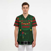 Christmas Elf Costume Scrub Top Santa’s Little Helper Outfit - Wonder Print Shop