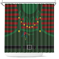 Christmas Elf Costume Shower Curtain Santa’s Little Helper Outfit - Wonder Print Shop