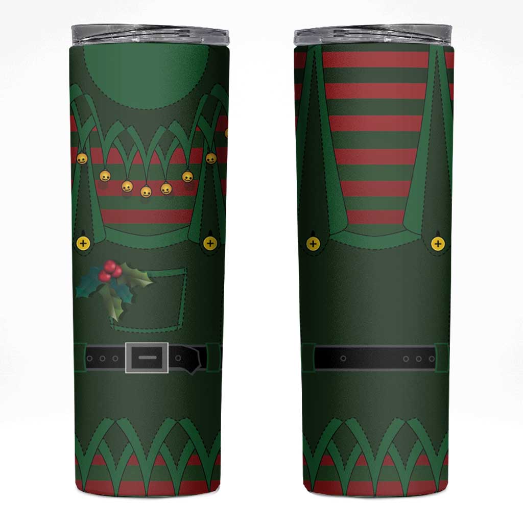 Christmas Elf Costume Skinny Tumbler Santa’s Little Helper Outfit - Wonder Print Shop