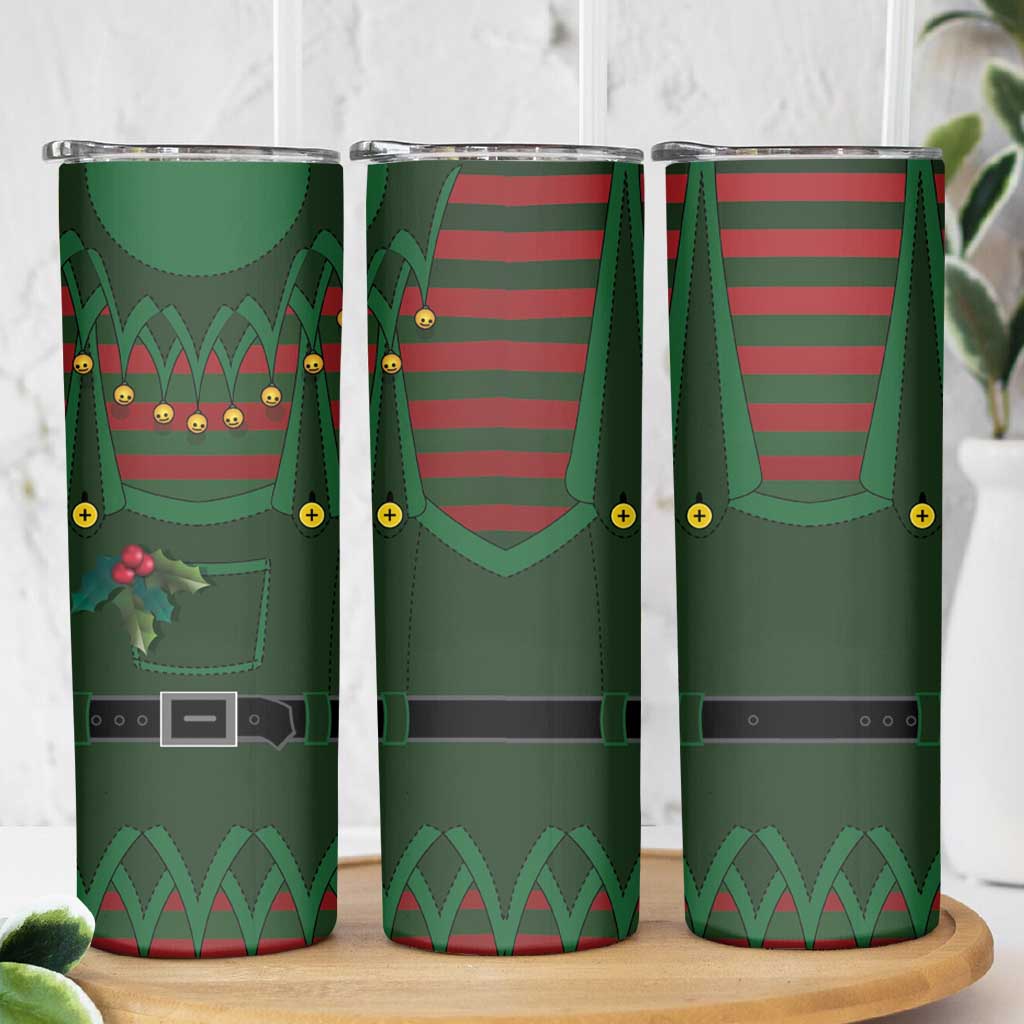 Christmas Elf Costume Skinny Tumbler Santa’s Little Helper Outfit - Wonder Print Shop