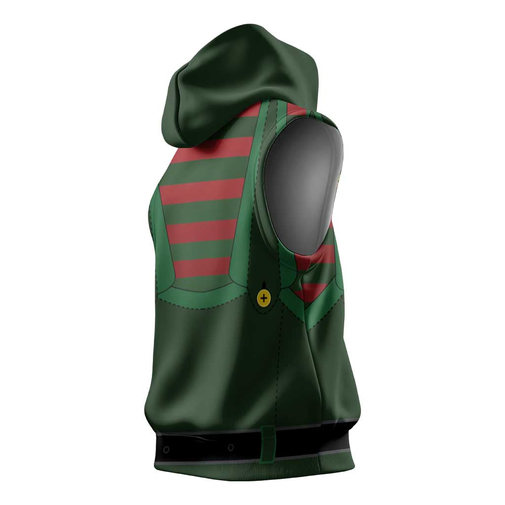 Christmas Elf Costume Sleeveless Hoodie Santa’s Little Helper Outfit - Wonder Print Shop