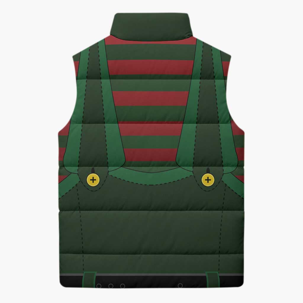 Christmas Elf Costume Sleeveless Puffer Jacket Santa’s Little Helper Outfit - Wonder Print Shop