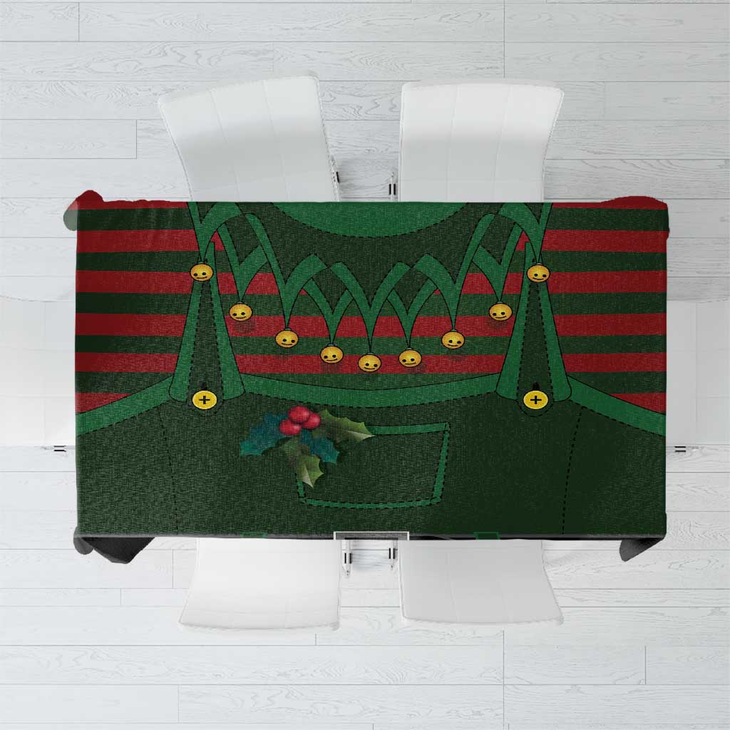Christmas Elf Costume Tablecloth Santa’s Little Helper Outfit - Wonder Print Shop