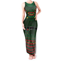 Christmas Elf Costume Tank Maxi Dress Santa’s Little Helper Outfit - Wonder Print Shop