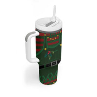 Christmas Elf Costume Tumbler With Handle Santa’s Little Helper Outfit - Wonder Print Shop