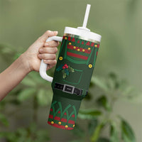 Christmas Elf Costume Tumbler With Handle Santa’s Little Helper Outfit - Wonder Print Shop