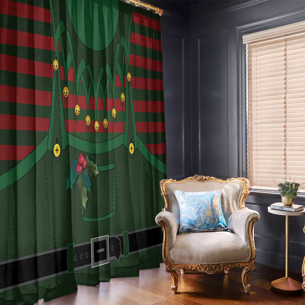 Christmas Elf Costume Window Curtain Santa’s Little Helper Outfit - Wonder Print Shop