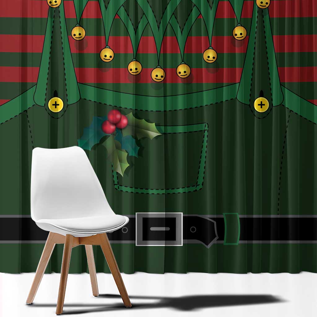 Christmas Elf Costume Window Curtain Santa’s Little Helper Outfit - Wonder Print Shop