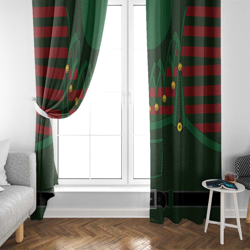 Christmas Elf Costume Window Curtain Santa’s Little Helper Outfit - Wonder Print Shop
