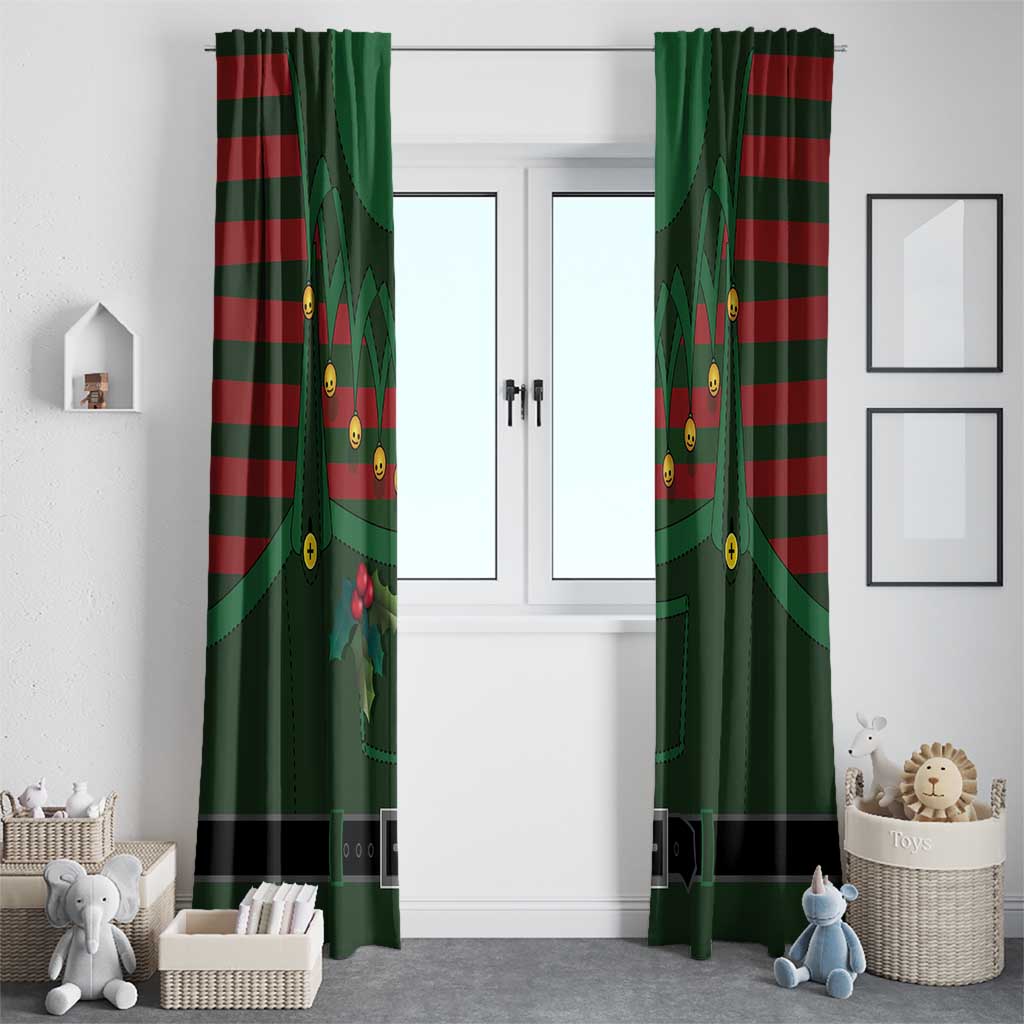 Christmas Elf Costume Window Curtain Santa’s Little Helper Outfit - Wonder Print Shop