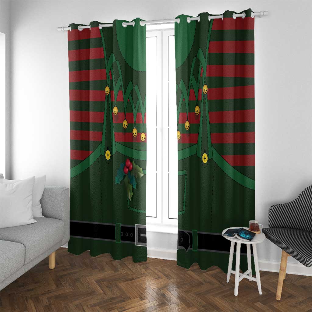 Christmas Elf Costume Window Curtain Santa’s Little Helper Outfit - Wonder Print Shop
