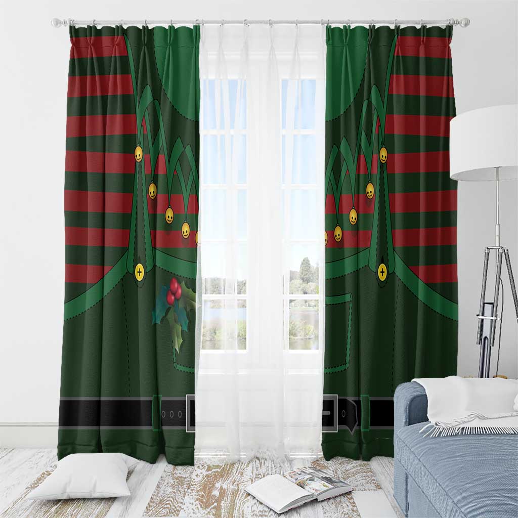 Christmas Elf Costume Window Curtain Santa’s Little Helper Outfit - Wonder Print Shop