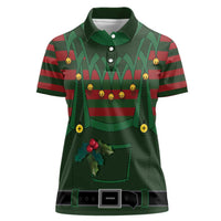 Christmas Elf Costume Women Polo Shirt Santa’s Little Helper Outfit - Wonder Print Shop
