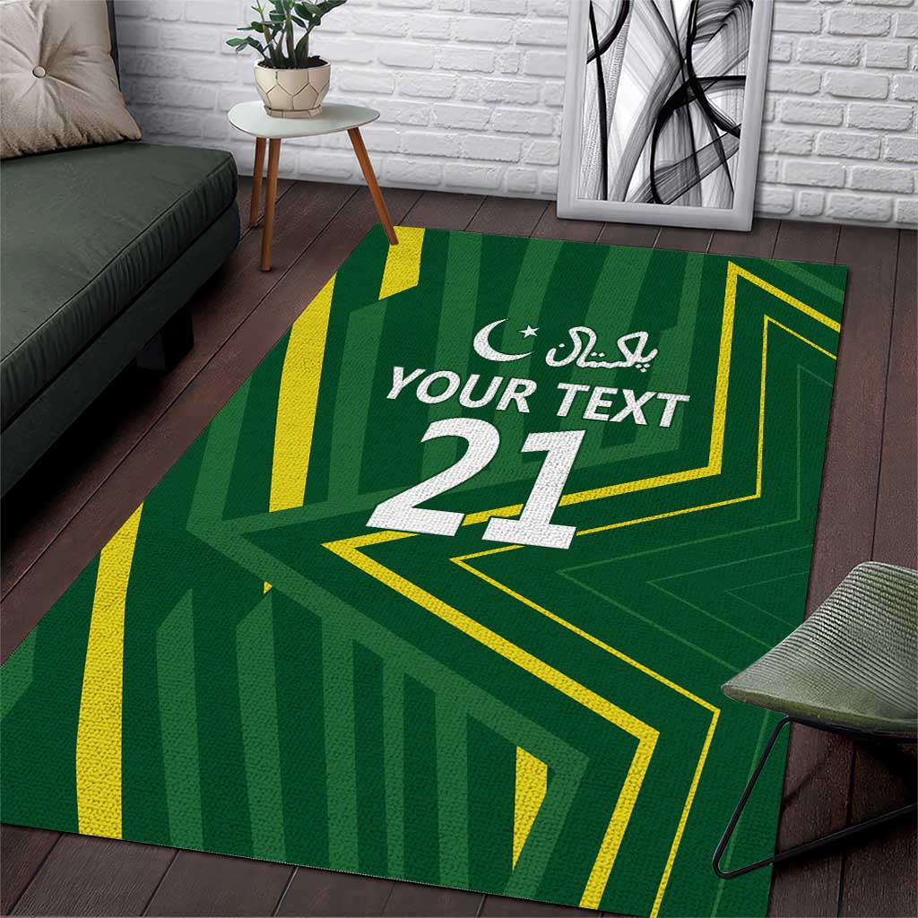 Pakistan Cricket Custom Area Rug Shaheen Falcon Go Champions LT9 - Wonder Print Shop