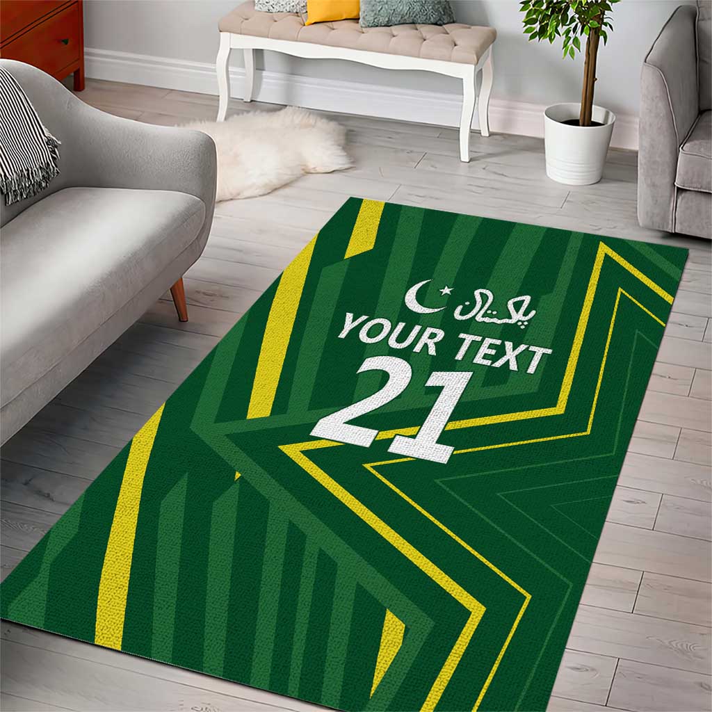 Pakistan Cricket Custom Area Rug Shaheen Falcon Go Champions LT9 - Wonder Print Shop