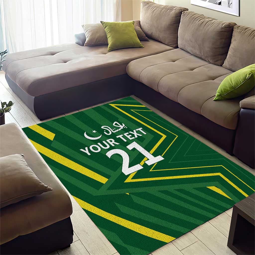 Pakistan Cricket Custom Area Rug Shaheen Falcon Go Champions LT9 - Wonder Print Shop