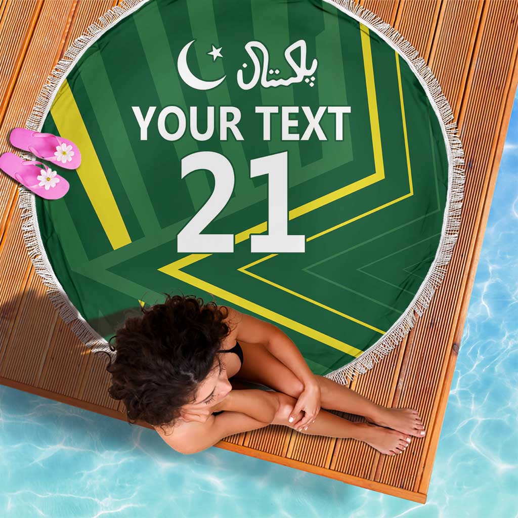 Pakistan Cricket Custom Beach Blanket Shaheen Falcon Go Champions LT9 - Wonder Print Shop