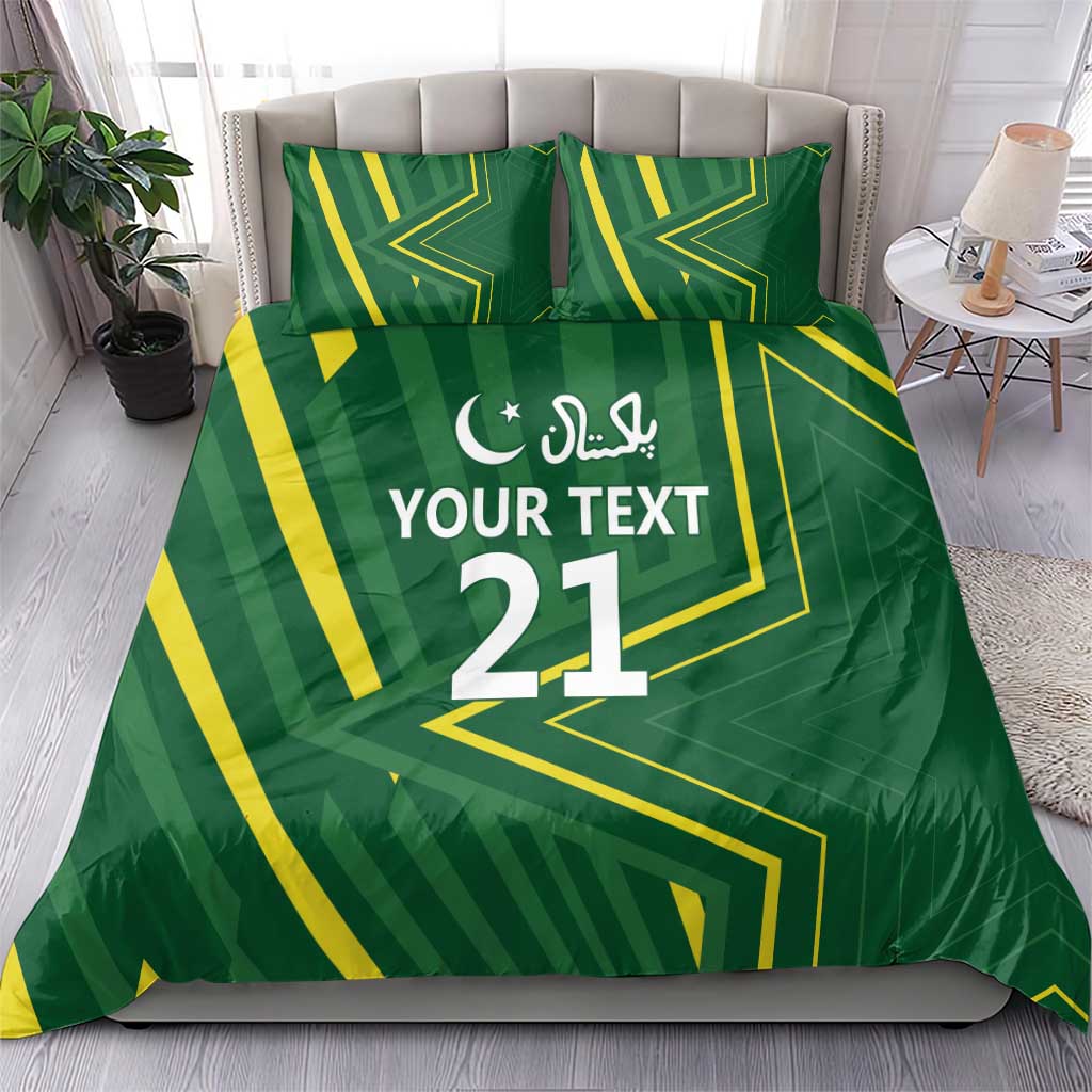 Pakistan Cricket Custom Bedding Set Shaheen Falcon Go Champions LT9 - Wonder Print Shop