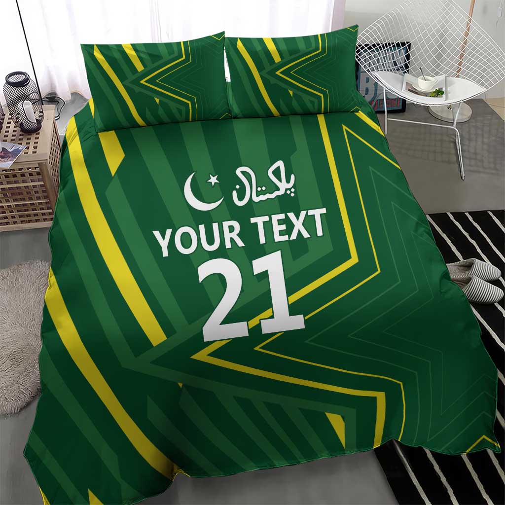 Pakistan Cricket Custom Bedding Set Shaheen Falcon Go Champions LT9 - Wonder Print Shop