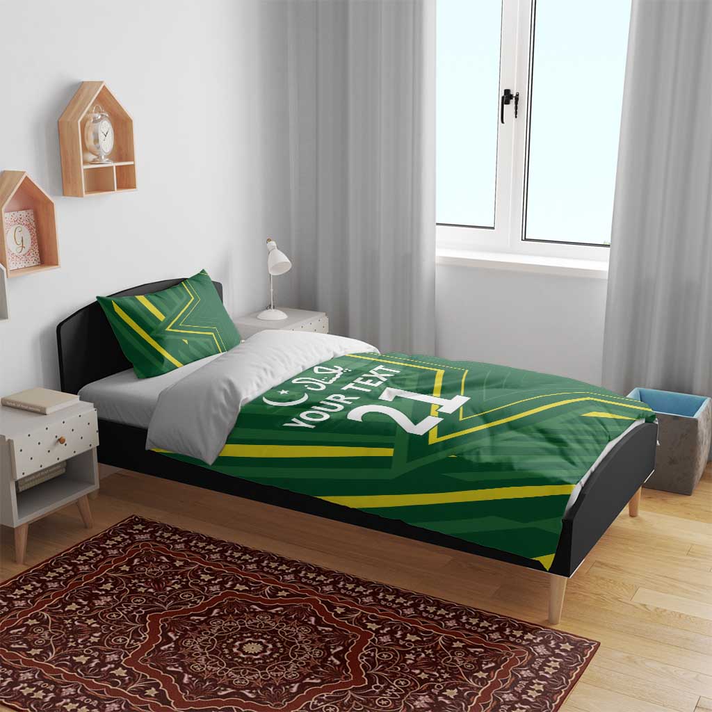 Pakistan Cricket Custom Bedding Set Shaheen Falcon Go Champions LT9 - Wonder Print Shop