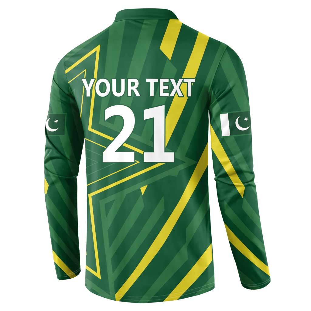 Pakistan Cricket Custom Button Sweatshirt Shaheen Falcon Go Champions LT9 - Wonder Print Shop