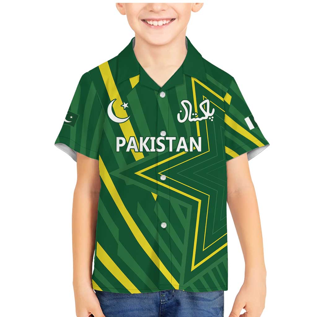 Pakistan Cricket Custom Family Matching Mermaid Dress and Hawaiian Shirt Shaheen Falcon Go Champions LT9 - Wonder Print Shop