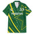 Pakistan Cricket Custom Family Matching Off The Shoulder Long Sleeve Dress and Hawaiian Shirt Shaheen Falcon Go Champions - Wonder Print Shop
