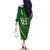 Pakistan Cricket Custom Family Matching Off The Shoulder Long Sleeve Dress and Hawaiian Shirt Shaheen Falcon Go Champions - Wonder Print Shop