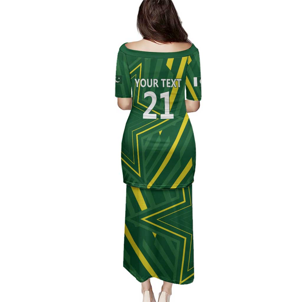 Pakistan Cricket Custom Family Matching Puletasi and Hawaiian Shirt Shaheen Falcon Go Champions - Wonder Print Shop