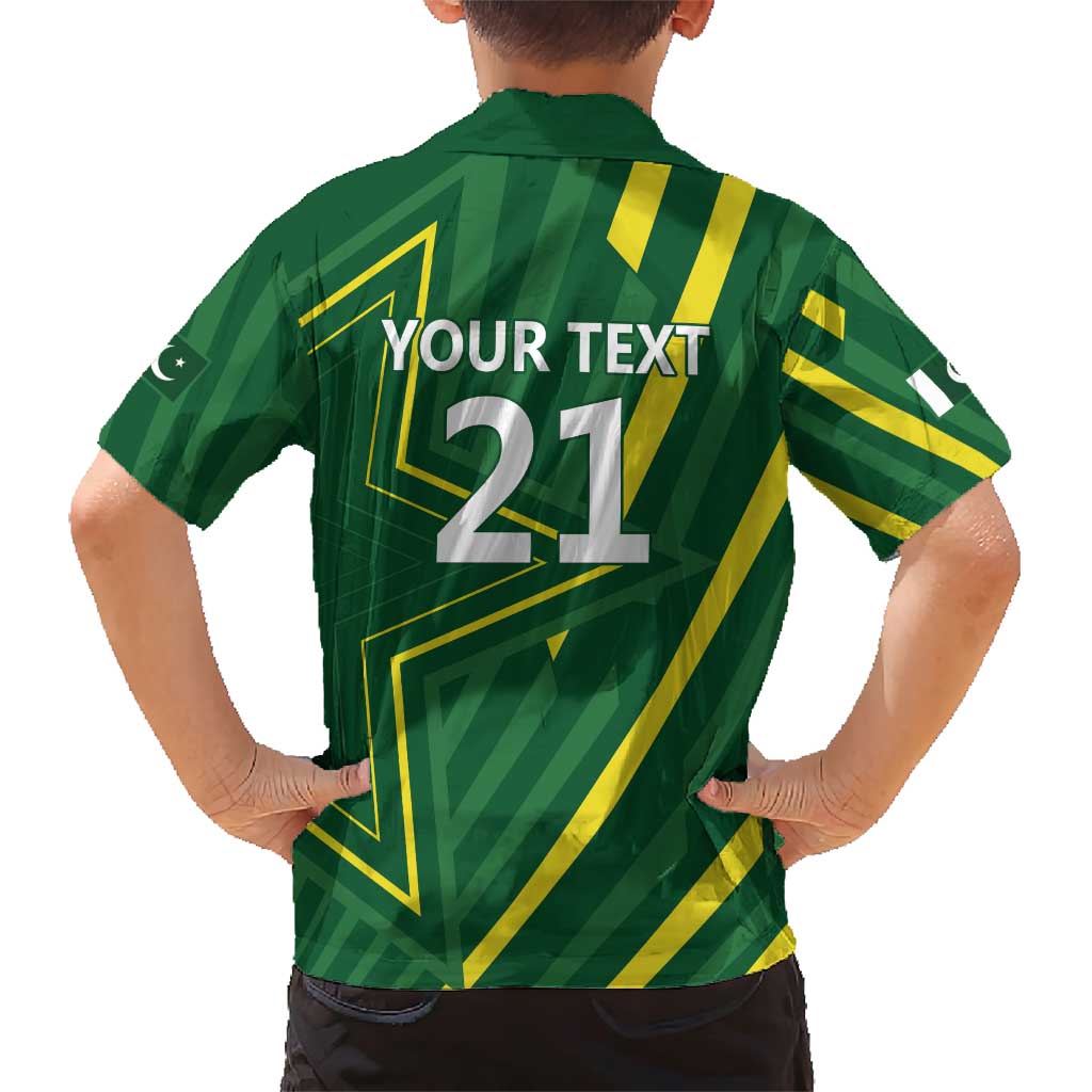 Pakistan Cricket Custom Family Matching Short Sleeve Bodycon Dress and Hawaiian Shirt Shaheen Falcon Go Champions - Wonder Print Shop
