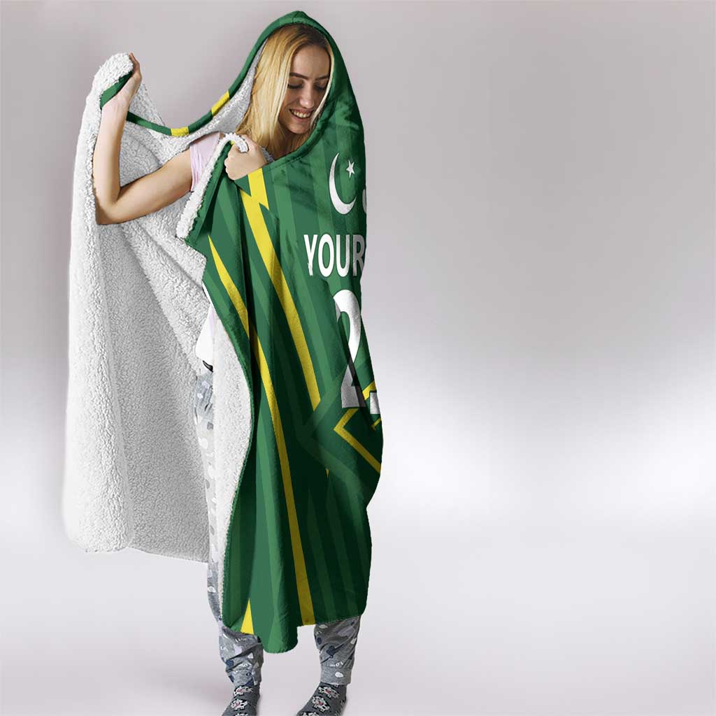 Pakistan Cricket Custom Hooded Blanket Shaheen Falcon Go Champions