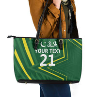Pakistan Cricket Custom Leather Tote Bag Shaheen Falcon Go Champions - Wonder Print Shop