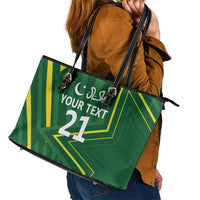 Pakistan Cricket Custom Leather Tote Bag Shaheen Falcon Go Champions - Wonder Print Shop