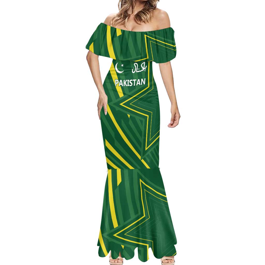 Pakistan Cricket Custom Mermaid Dress Shaheen Falcon Go Champions - Wonder Print Shop