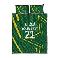 Pakistan Cricket Custom Quilt Bed Set Shaheen Falcon Go Champions - Wonder Print Shop