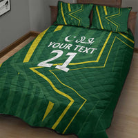 Pakistan Cricket Custom Quilt Bed Set Shaheen Falcon Go Champions - Wonder Print Shop
